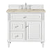 Lorelai 36" Single Vanity, Bright White, w/ 3 CM Tajnar Eclos Top