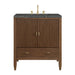 Myrrin 30" Single Vanity, Mid-Century Walnut w/ 3 CM Parisien Bleu Silestone Top