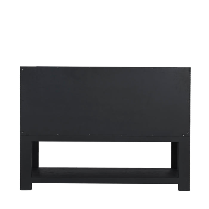 Lucian 48" Single Vanity, Pebble Oak, w/ 3 CM Siberian Silestone Widespread Top