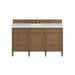 Brittany 60" Single Vanity in Bright White, w/ 3 CM Siberian Silestone Top w/FreePower Wireless Charger