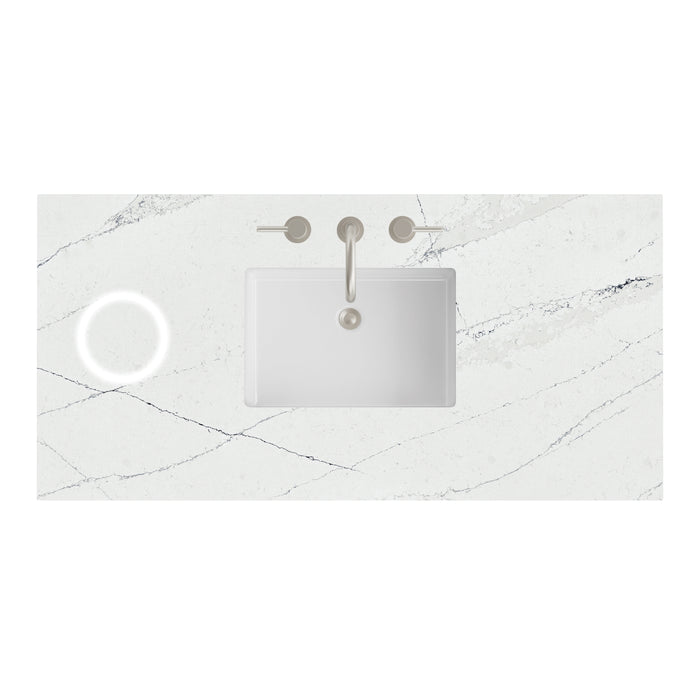 48" Single Top, 3 CM Ethereal Noctis Silestone w/ Sink & FreePower Wireless Charger