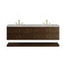 Allamari 72" Double Vanity, Sable w/ Single Hole 3 CM White Zeus Silestone Top