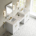 James Martin Vanities Bellshire 84" Dual Vanity Set with 24" Make-Up Counter