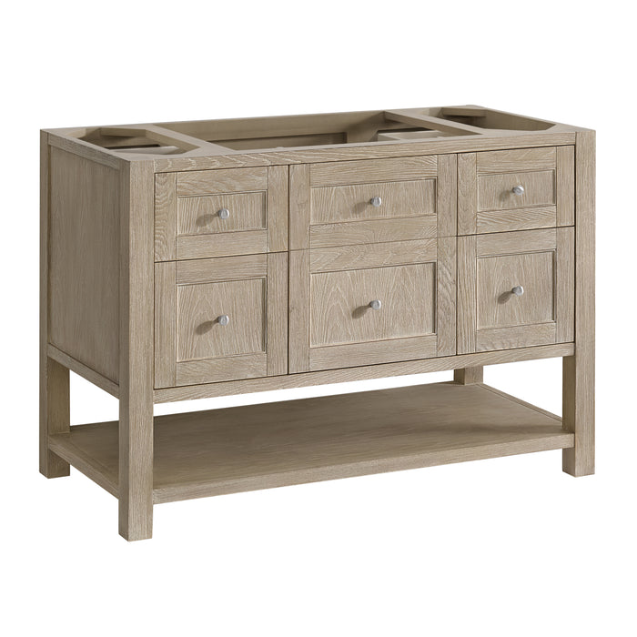 Breckenridge 48" Single Vanity, Light Natural Oak w/ 3 CM Victorian Silver Top