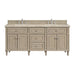 Lorelai 72"Double Vanity, Mid-Century Walnut w/ 3 CM Eternal Jasmine Pearl Silestone Top