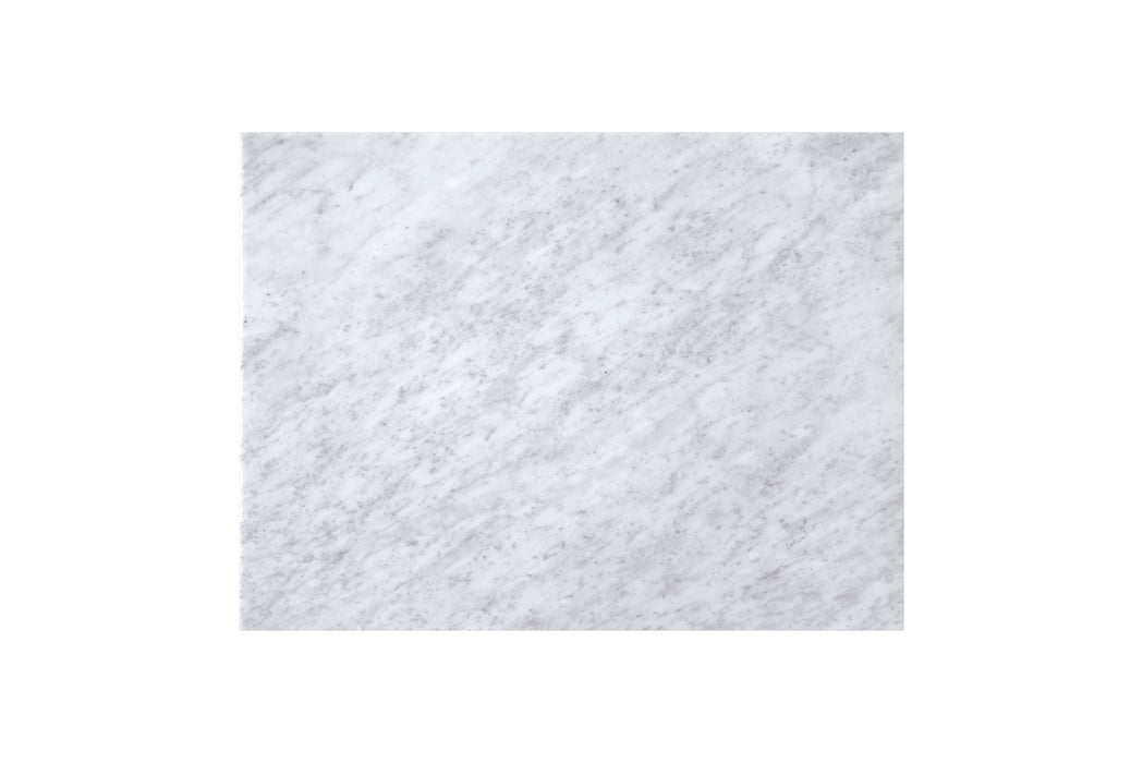 30" Linen Top, 3 CM Carrara White Marble, No Holes