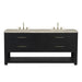 Lucian 72" Double Vanity, Carbon Oak, w/ 3 CM Tajnar Eclos Top w/FreePower Wireless Charger
