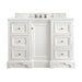 De Soto 48" Single Vanity, Bright White w/ 3 CM White Zeus Silestone Top