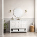 Breckenridge 48" Single Vanity, Serenity Blue, w/ 3 CM Ethereal Noctis Quartz Top w/FreePower Wireless Charger