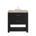 Lucian 36" Single Vanity, Carbon Oak, w/ 3 CM Tajnar Eclos Widespread Top