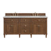 Lorelai 72" Double Vanity, Light Natural Oak, w/ 3 CM Siberian Silestone Top