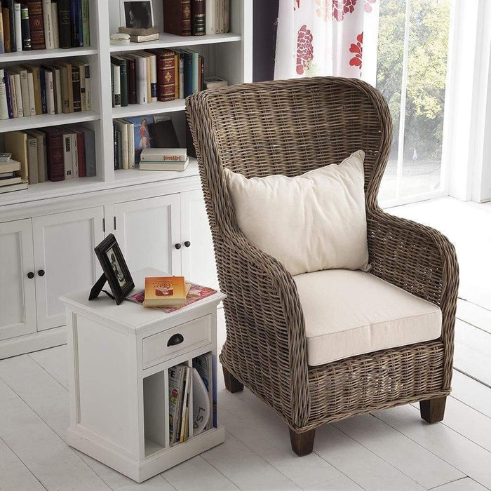 NovaSolo Wickerworks King Chair Natural Grey CR44