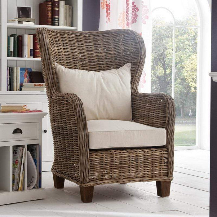 NovaSolo Wickerworks King Chair Natural Grey CR44