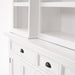 NovaSolo Halifax Kitchen Cabinet with Hutch 5 Doors 3 Drawers White BCA605
