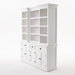 NovaSolo Halifax Kitchen Cabinet with Hutch 5 Doors 3 Drawers White BCA605