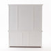NovaSolo Halifax Kitchen Cabinet with Hutch 5 Doors 3 Drawers White BCA605