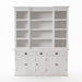 NovaSolo Halifax Kitchen Cabinet with Hutch 5 Doors 3 Drawers White BCA605