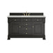 Brookfield 60" Single Vanity, Black Onyx w/ 3 CM Lime Delight Silestone Top
