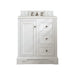 De Soto 30" Single Vanity, Bright White w/ 3 CM Lime Delight Silestone Top
