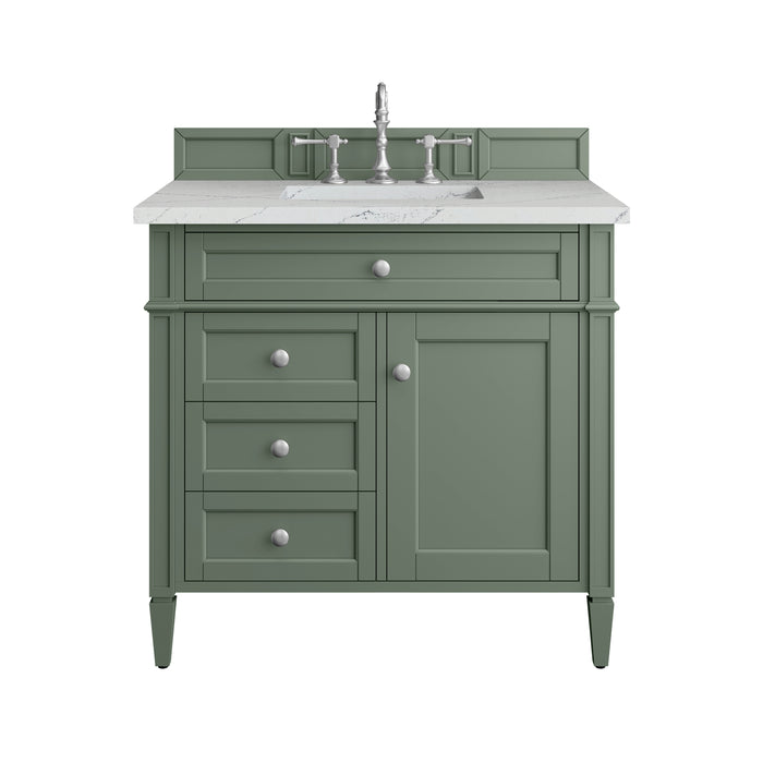 Brittany 36" Single Vanity, Smokey Celadon w/ 3 CM Ethereal Noctis Top
