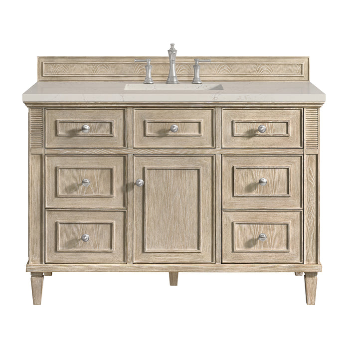Lorelai 48" Single Vanity, Mid-Century Walnut w/ 3 CM Charcoal Soapstone Silestone Top