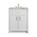 Bellshire 30" Single Vanity, Bright White w/ 3 CM Ethereal Noctis Silestone Top