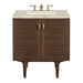 Amberly 30" Single Vanity, Mid-Century Walnut, w/ 3 CM Tajnar Eclos Top