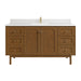 Laurent 60" Single Vanity, Light Natural Oak, w/ 3 CM Ethereal Noctis Silestone Top w/ FreePower Wireless Charger