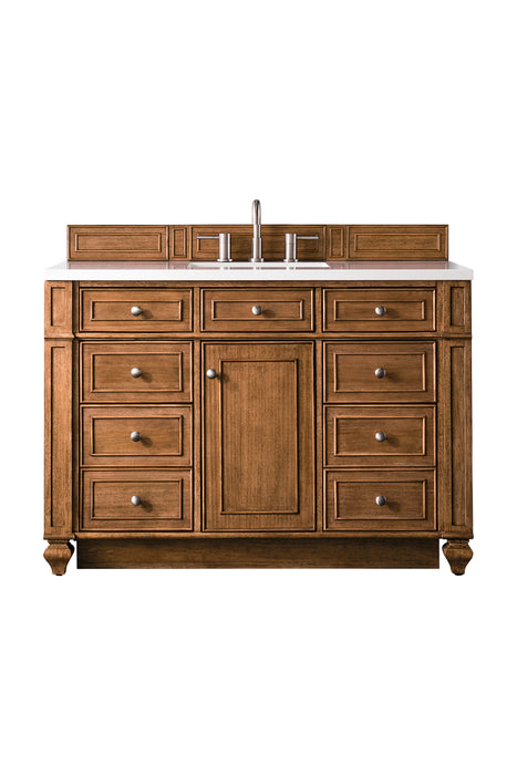 Bristol 48" Single Vanity, Saddle Brown, w/ 3 CM Tajnar Eclos Top