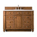 Bristol 48" Single Vanity, Saddle Brown, w/ 3 CM Tajnar Eclos Top