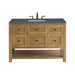 Breckenridge 48" Single Vanity, Light Natural Oak w/ Single Hole 3 CM White Zeus Top & Backsplash