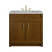 Bellshire 36" Single Vanity, Honey Oak w/ 3 CM Victorian Silver Silestone Top