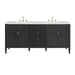 Myrrin 72" Double Vanity, Carbon Oak w/ 3 CM Lime Delight Silestone Top