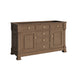 Brookfield 60" Double Vanity, Honey Oak w/ 3 CM Parisien Bleu Silestone Top