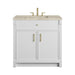 Bellshire 36" Single Vanity, Bright White w/ 3 CM Tajnar Eclos Top