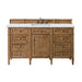 Brittany 60" Single Vanity, Saddle Brown, w/ 3 CM Siberian Silestone Top