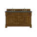 Brookfield 60" Double Vanity, Honey Oak w/ Single Hole 3 CM White Zeus Silestone Top & Backsplash