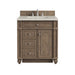 Bristol 30" Single Vanity, Whitewashed Walnut, w/ 3 CM Siberian Silestone Top