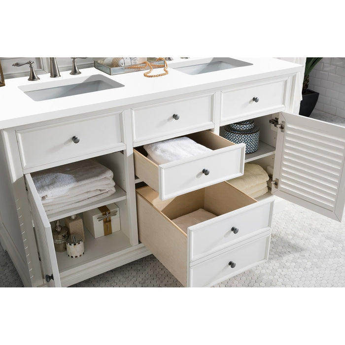 James Martin Vanities Savannah 60" Bright White Double Vanity