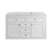 Chicago 48" Single Vanity, Glossy White, w/ 3 CM Eternal Jasmine Pearl Silestone® Top