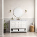 Breckenridge 48" Single Vanity, Serenity Blue, w/ 3 CM Siberian Silestone Top