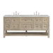 Breckenridge 72" Double Vanity, Smokey Celadon, w/ 3 CM Tajnar Eclos Top w/FreePower Wireless Charger