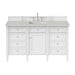 Brittany 60" Single Vanity, Victory Blue, w/ 3 CM Siberian Silestone Top
