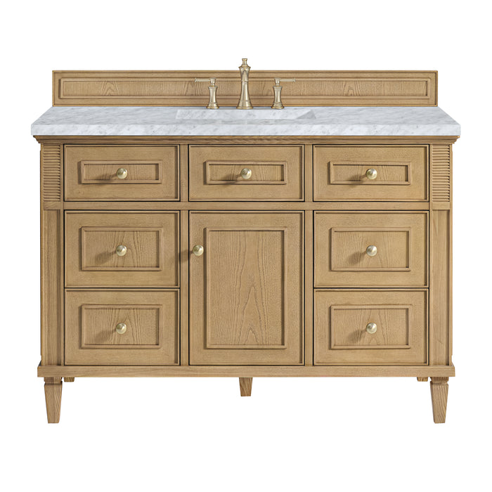 Lorelai 48" Single Vanity, Bright White, w/ 3 CM Phantome Eclos Top