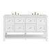 Breckenridge 60" Double Vanity, Bright White, w/ 3 CM Lime Delight Quartz Top