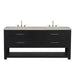Lucian 72" Double Vanity, Carbon Oak, w/ 3 CM Siberian Silestone Top w/FreePower Wireless Charger