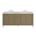 Chicago 72" Double Vanity, Smokey Celadon, w/ 3 CM Victorian Silver Silestone® Top