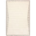 Pasargad Home Sutton Luxury Power Loom Striped Area Rug- 8' 0" X 10' 0", Ivory/Grey pmf-548iv 8x10