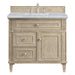 Lorelai 36" Single Vanity, Whitewashed Oak w/ 3 CM Carrara White Marble Top