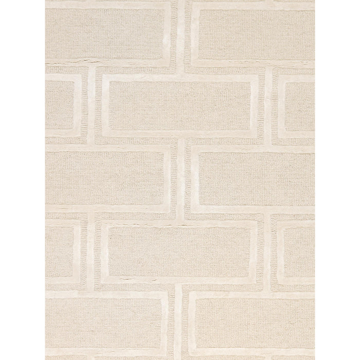 Pasargad Home Edgy Collection Hand-Tufted Bamboo Silk & Wool Area Rug, 8' 9" X 11' 9", Ivory pvny-23 9x12